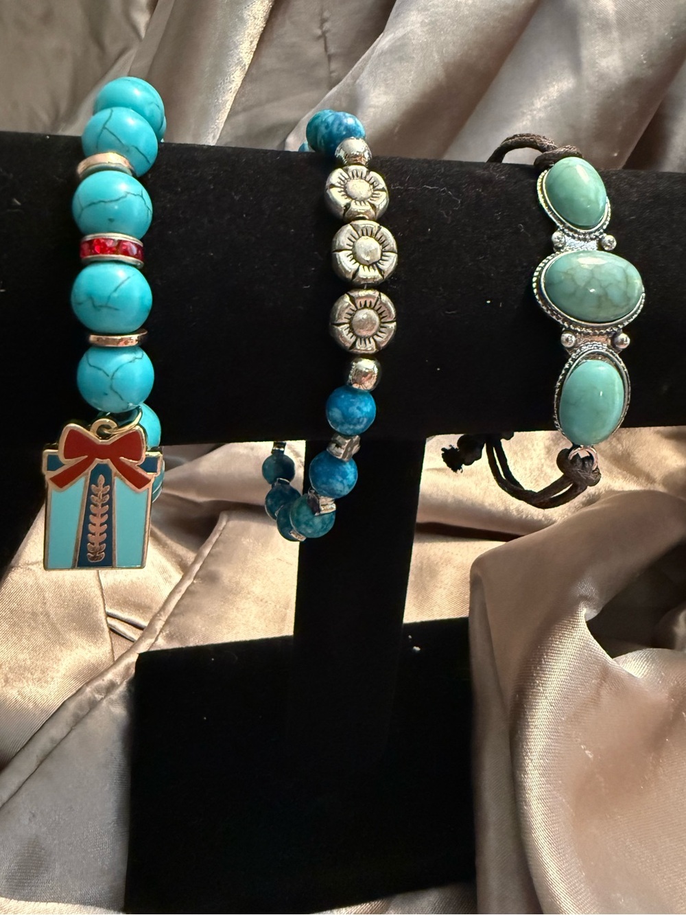 Turquoise colored Bracelets …Set of three
